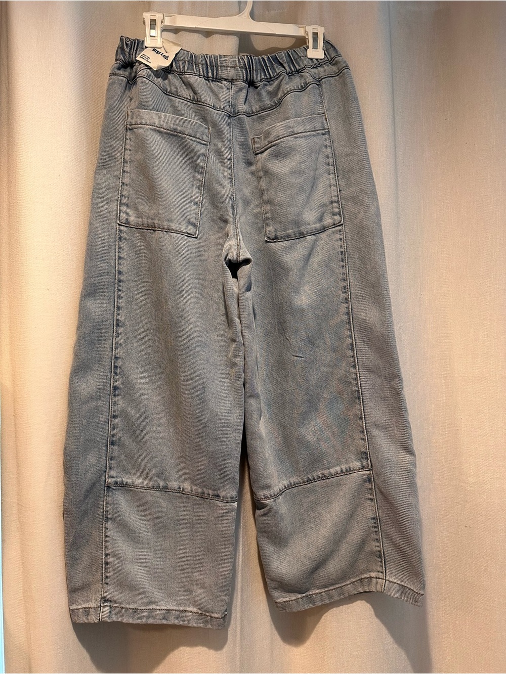 Miss Love Super Soft Tencel Barrel Denim Look Pants M - Picture 7 of 8